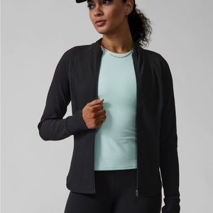 Athleta Salutation jacket. Size Medium. Black EUC